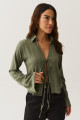 Camisa Amarração Chloe Verde Militar