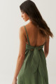 Vestido Amarração nas Costas Eloise Verde Árvore