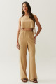Calça Amarração Lateral Kate Bege