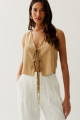 Colete Amarração Livia Bege