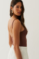 Body Alça Fina Ayla Marrom