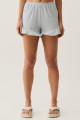 Shorts Listrado Babado Azul
