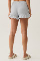 Shorts Listrado Babado Azul