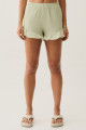 Shorts Listrado Babado Verde Avocado