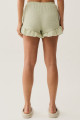 Shorts Listrado Babado Verde Avocado