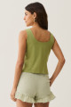 Regata com Botão Elisa Verde Avocado
