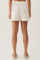 Shorts Botão Linho Celine Off White