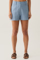 Shorts Botão Linho Celine Azul