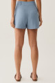 Shorts Botão Linho Celine Azul