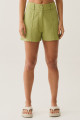 Shorts Botão Linho Celine Verde Avocado