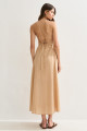 Vestido Midi Olivia Bege