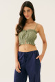 Top Franzido Laís Avocado Claro