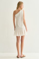 Vestido Um Ombro Iara Off White
