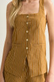 Colete Listrado Sienna Cinnamon