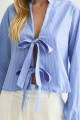 Camisa Listrada Camille Azul