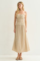 Vestido Midi Solana Bege