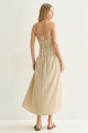 Vestido Midi Solana Bege