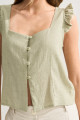 Blusa Babado Gaby Avocado Claro
