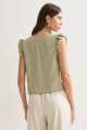 Blusa Babado Gaby Avocado Claro