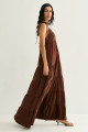 Vestido Luna Longo Marrom