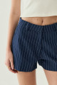 Shorts Stripe Yuna Azul Marinho