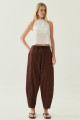 Calça Tricoline Cindy Marrom