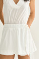 Macaquinho Shorts Saia Helena Off White