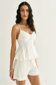Regata Plissada Julia Off White